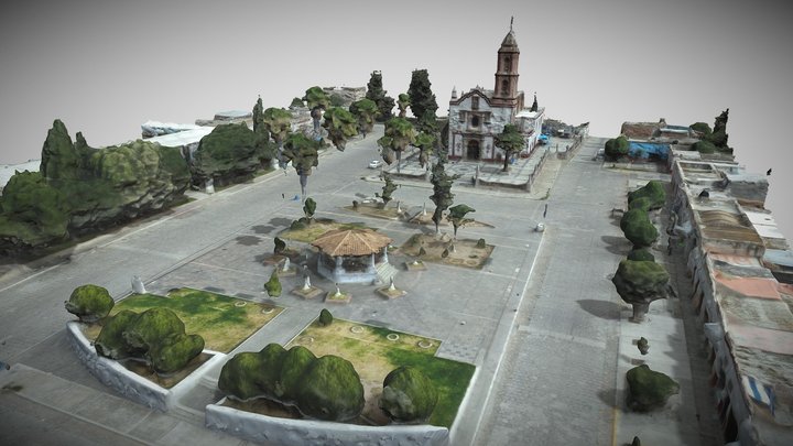 Plaza Pabellón 3D Model