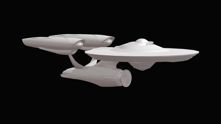USS Enterprise NCC-1701-A (Star Trek) space ship 3D Model