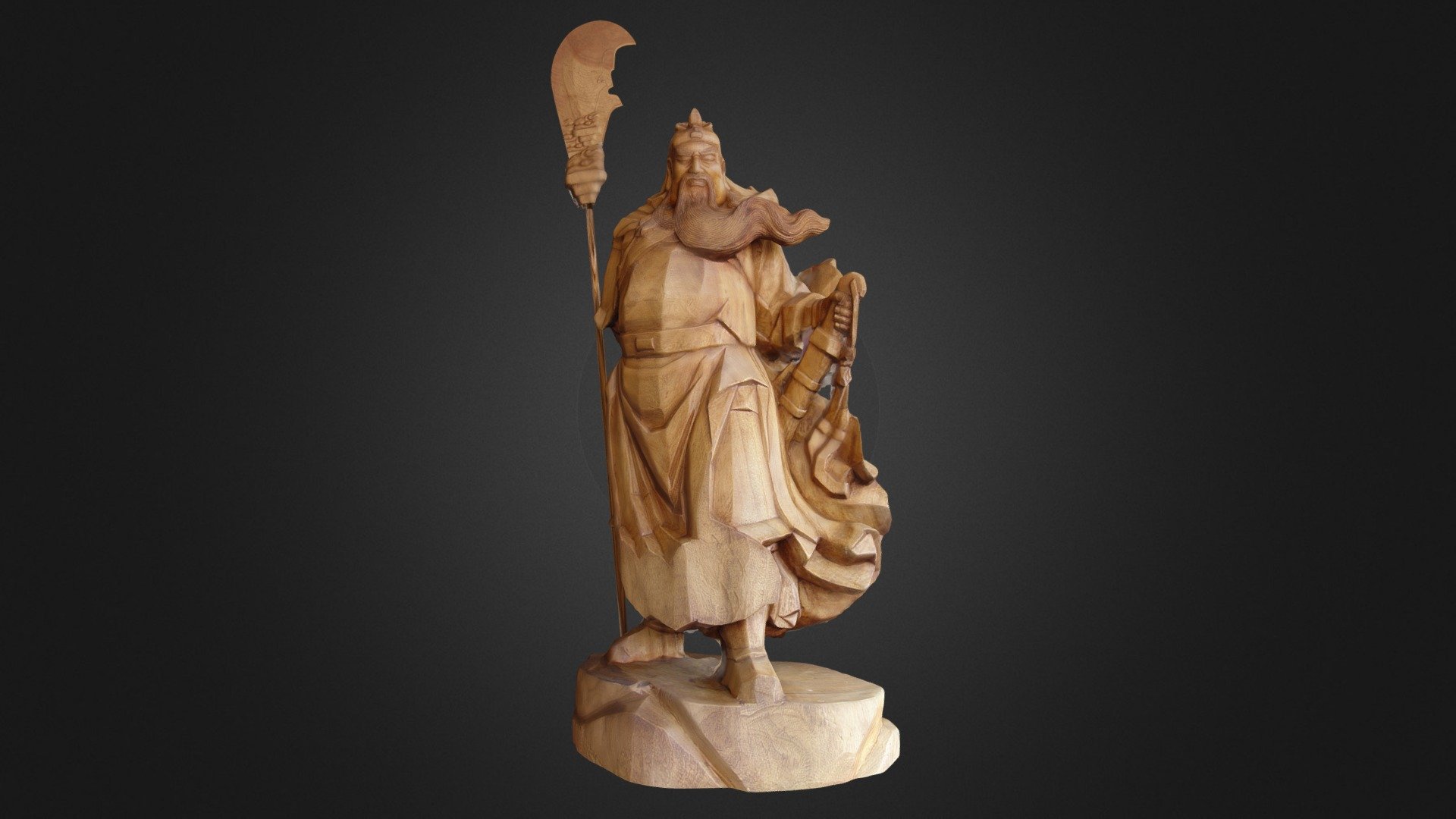 Guan Yu Woodcarving 關公木雕