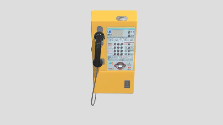 Public Payphone in Taiwan 3D Model