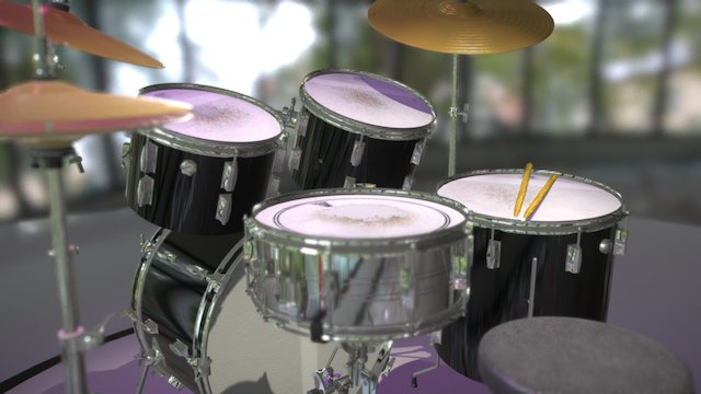 Pearl Drumset 3D Model