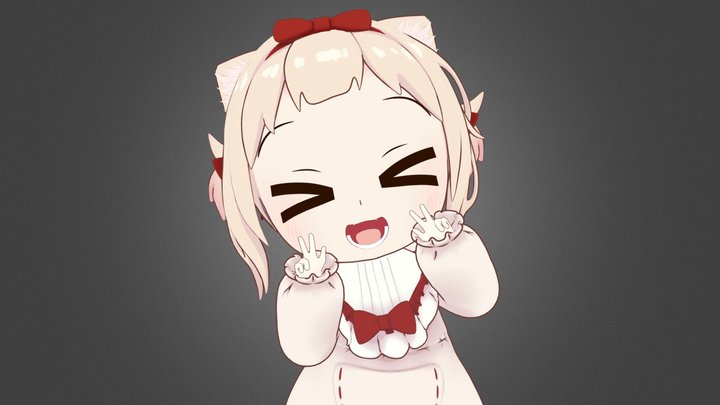 3D Fanart - Hiyo Amai (Baby Version) - VTuber 3D Model