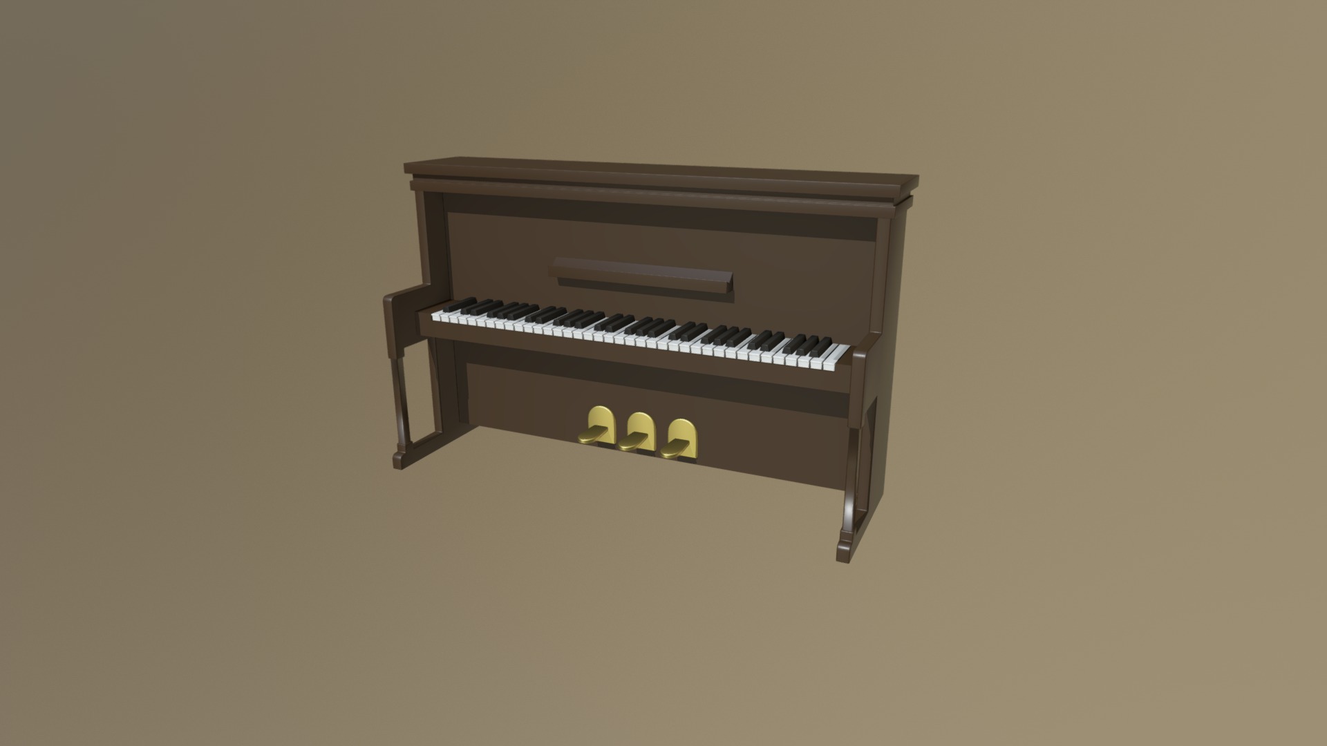 3D model Church Piano V2 - This is a 3D model of the Church Piano V2. The 3D model is about a piano with a key.
