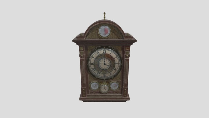 dong ho dien tu treo tuong 3D Model