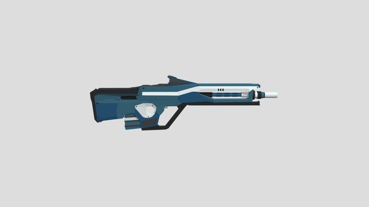 Sci-fi Game Model "Scout" Rifle 3D Model