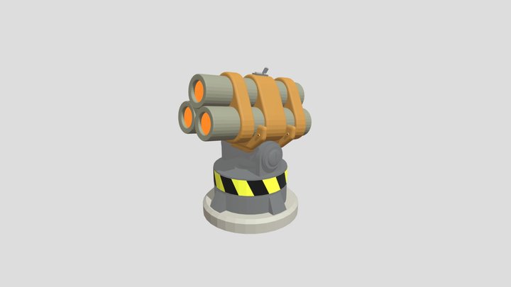 Boom Beach Rocket Launcher 3D Model