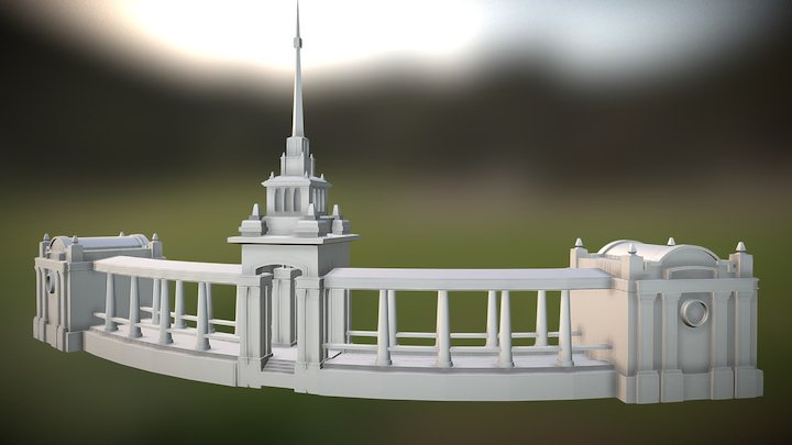 Boat station, Kriviy Rig 3D Model