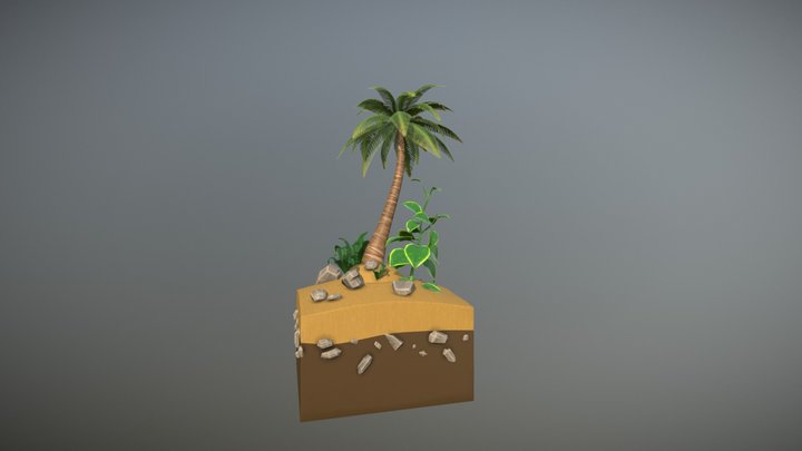 Piece of Island 3D Model