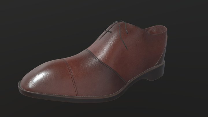 Leather Shoes (High Poly) 3D Model