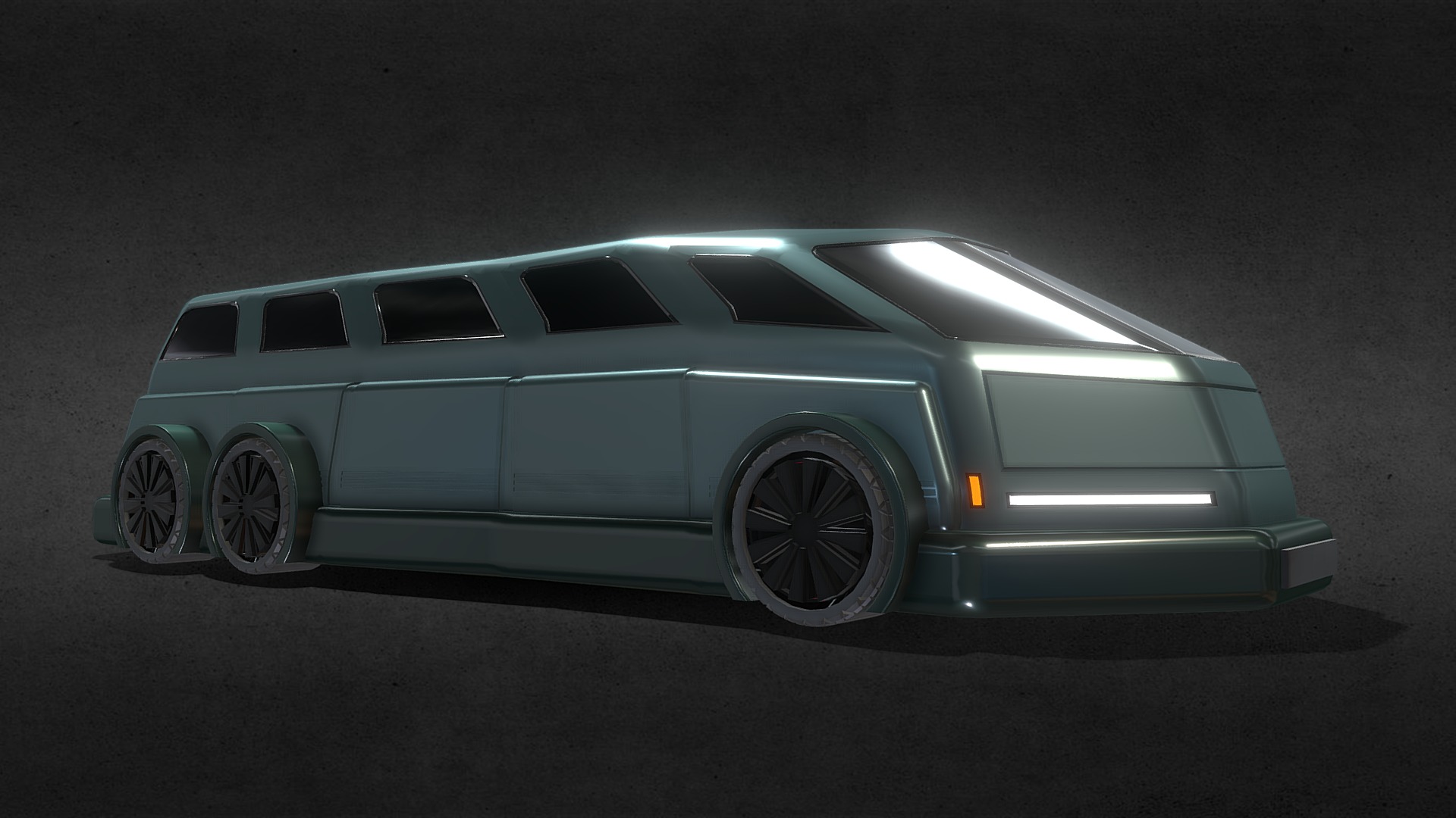 3D model Generic Bus 1 - This is a 3D model of the Generic Bus 1. The 3D model is about a silver car parked.