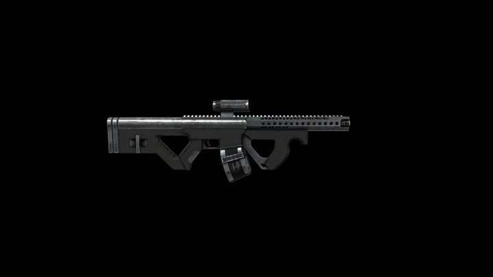 Assault Rifle MG3 Gun - Low Poly 4k 3D Model