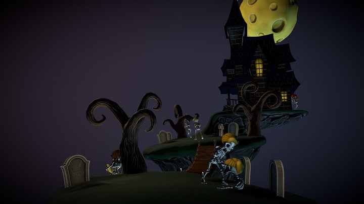 HALLOWEEN DIORAMA 3D Model