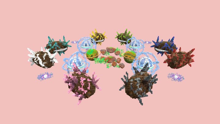 "Space" - Minecraft bedwars Map 3D Model