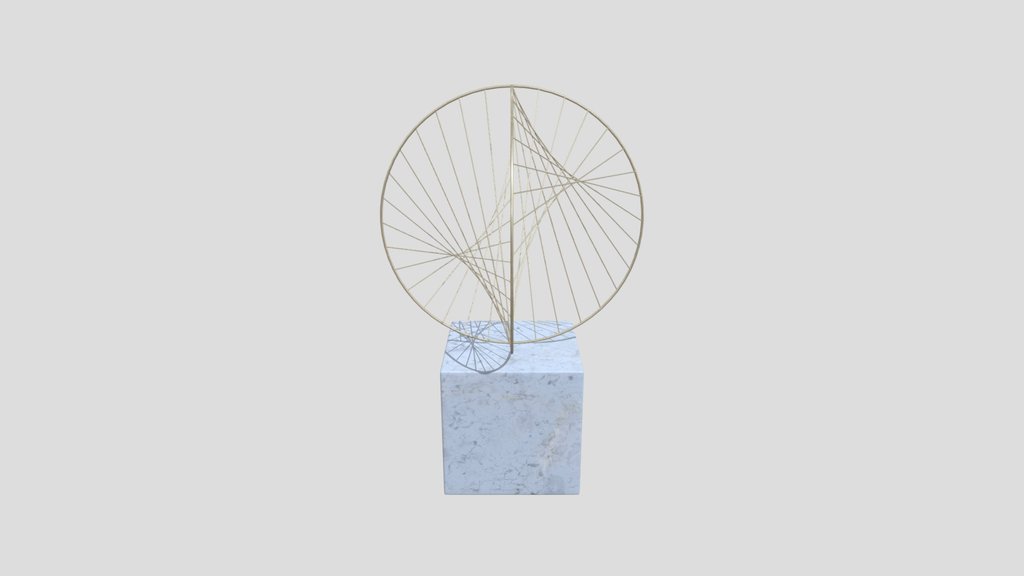 Double Ring Sculpture Modernist