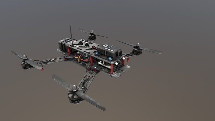 Drone Skeletal Mesh 3D Model