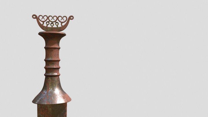 Dong Son sword in Vietnam 3D Model
