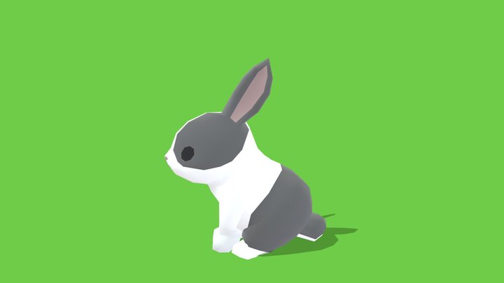 Rabbit Baby - Animated Low Poly – Kostenloses 3D-Modell STL