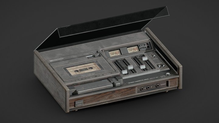 Stereo Cassette Deck 3D Model