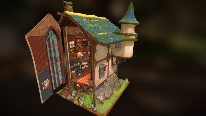 Old Witch Shed 3D Model