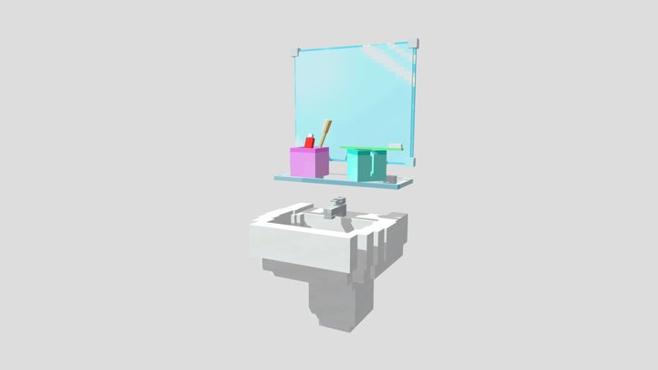 Minecraft - Bathroom Sink 3D Model