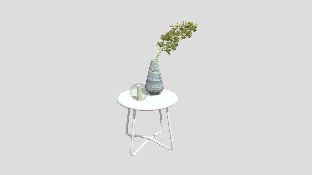 Ceramic Vase With Orchid