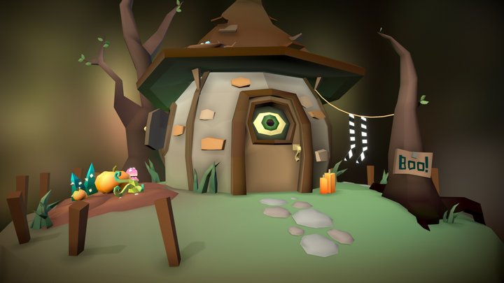 A Witch's Abode/ Art Test 3D Model