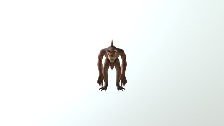 Low Poly Deathclaw 3D Model