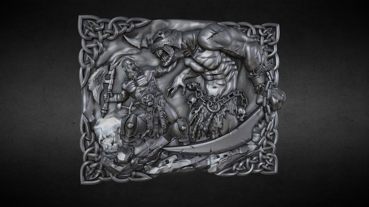 Barbarian buckle 3D Model