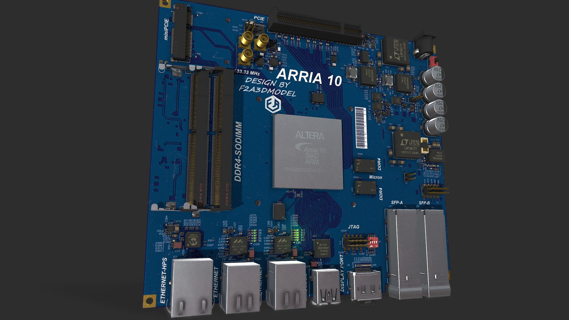 Mini PC ARRIA 10 Altium Project - 3D model by F2A (@Fa_Sketch) [6254f58 ...