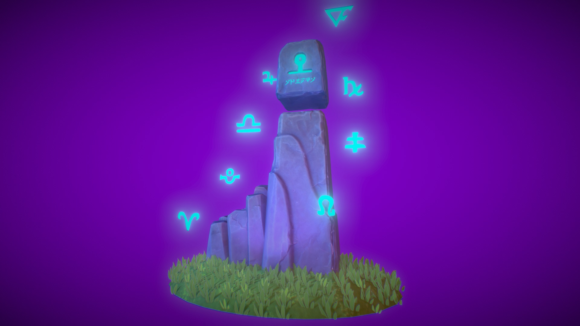 3D model Monument to the Gods - This is a 3D model of the Monument to the Gods. The 3D model is about a robot with green lights.