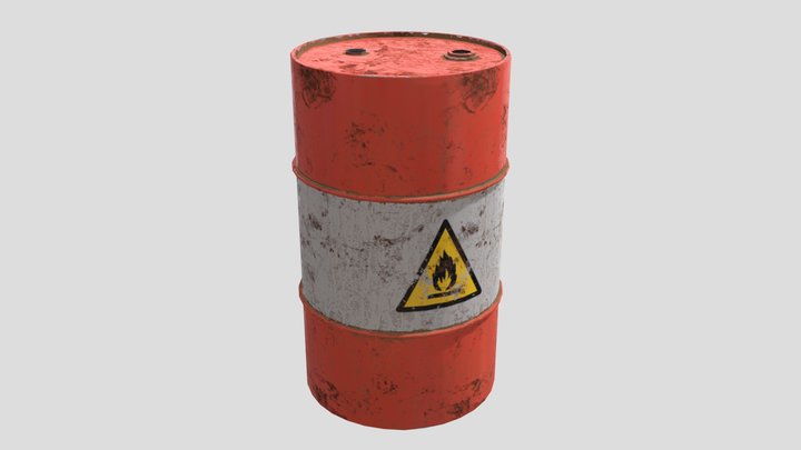 Oil Barrel 3D Model