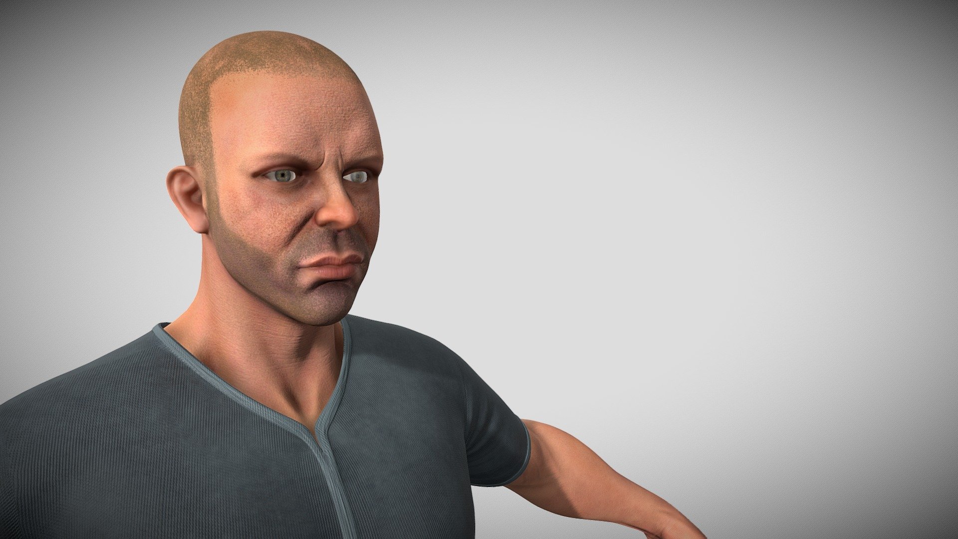 Male body lowpoly model - 3D model by Mikle (@cgamit786) [62569d3 ...