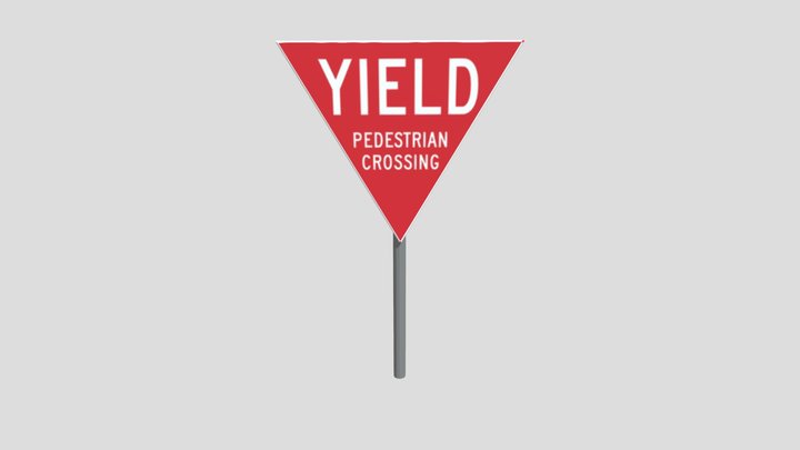 Yield Sign – Traffic Control Prop 3D Model
