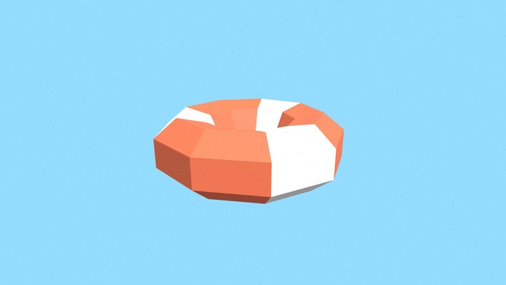 lowpoly lifebuoy 3D Model