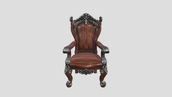 Rococo Throne Chair – Free 3D Model STL