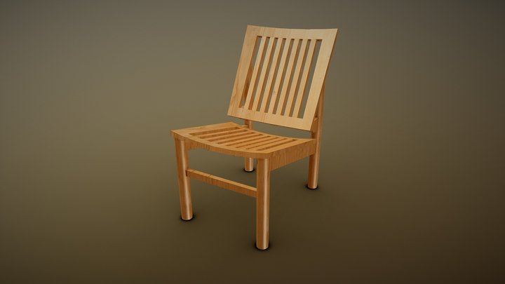 Wooden Chair 3D Model