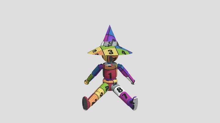 Wooden Doll (P1A_RoweA) 3D Model