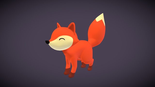 Cartoon Fox 3D Model