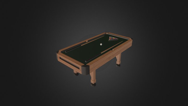 Pool Table [Low Poly] 3D Model