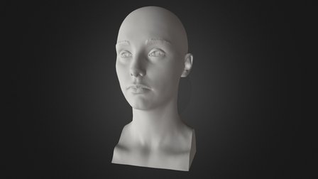 Female head sculpt. - Download Free 3D model by riceart (@riceart