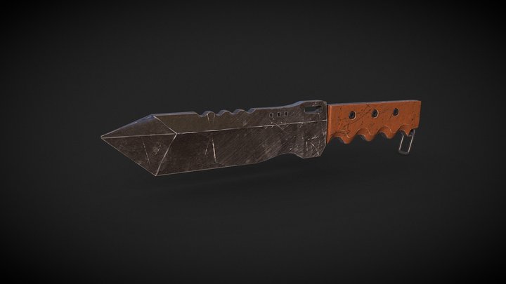 Combat Knife 3D Model