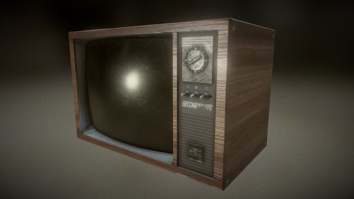 Low Poly TV 3D Model