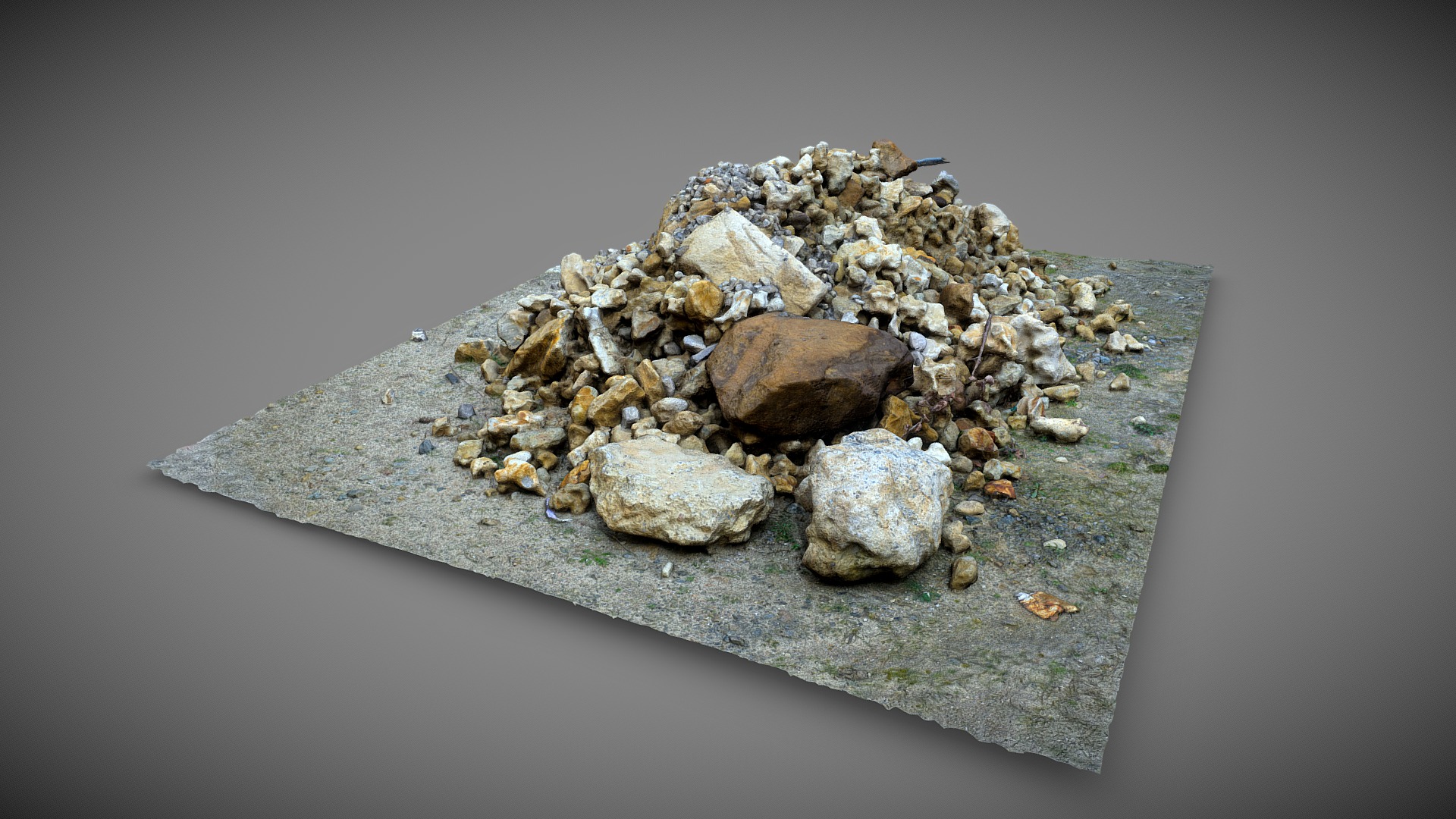 3D model Pile of stone and rock - This is a 3D model of the Pile of stone and rock. The 3D model is about a pile of rocks.