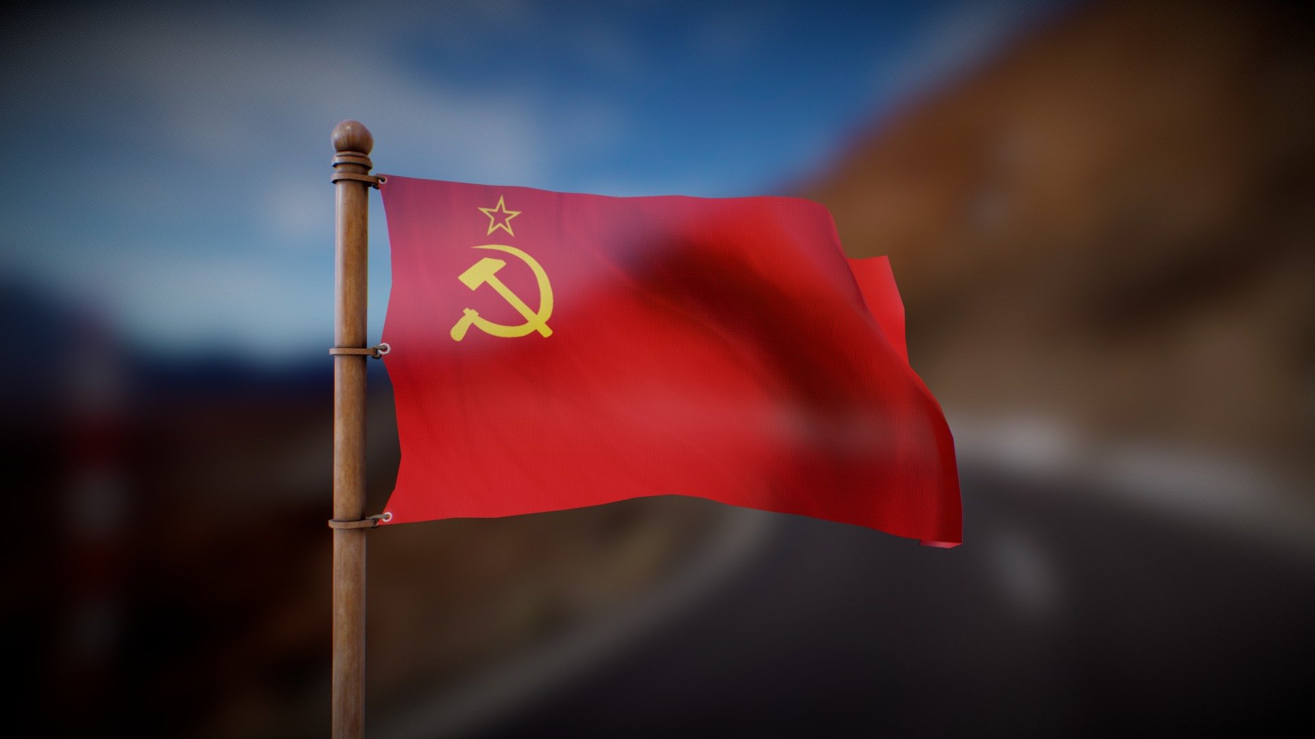 USSR Flag - Wind Animated Loop - Buy Royalty Free 3D model by Deftroy  (@deftroy) [625f4bc]