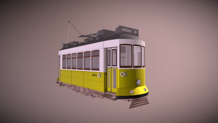 Tram Carris - Eléctrico Carris 3D Model