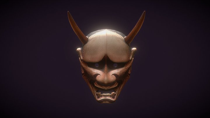 Hannya Mask Japan Demon Japanese 3D Model