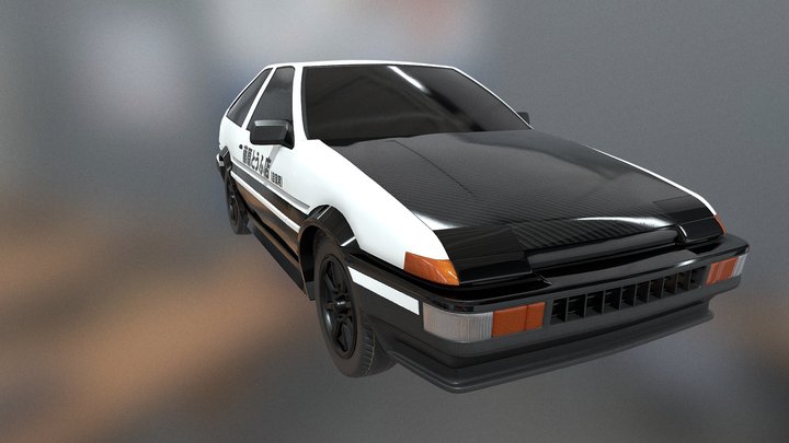 AE86 Toyota Trueno Sprinter - Initial D 3D Model