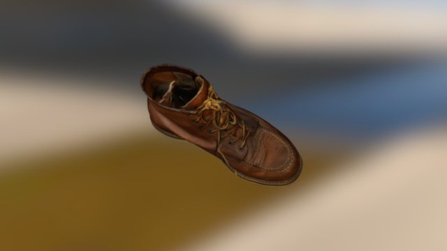 Leather Shoe 3D Model