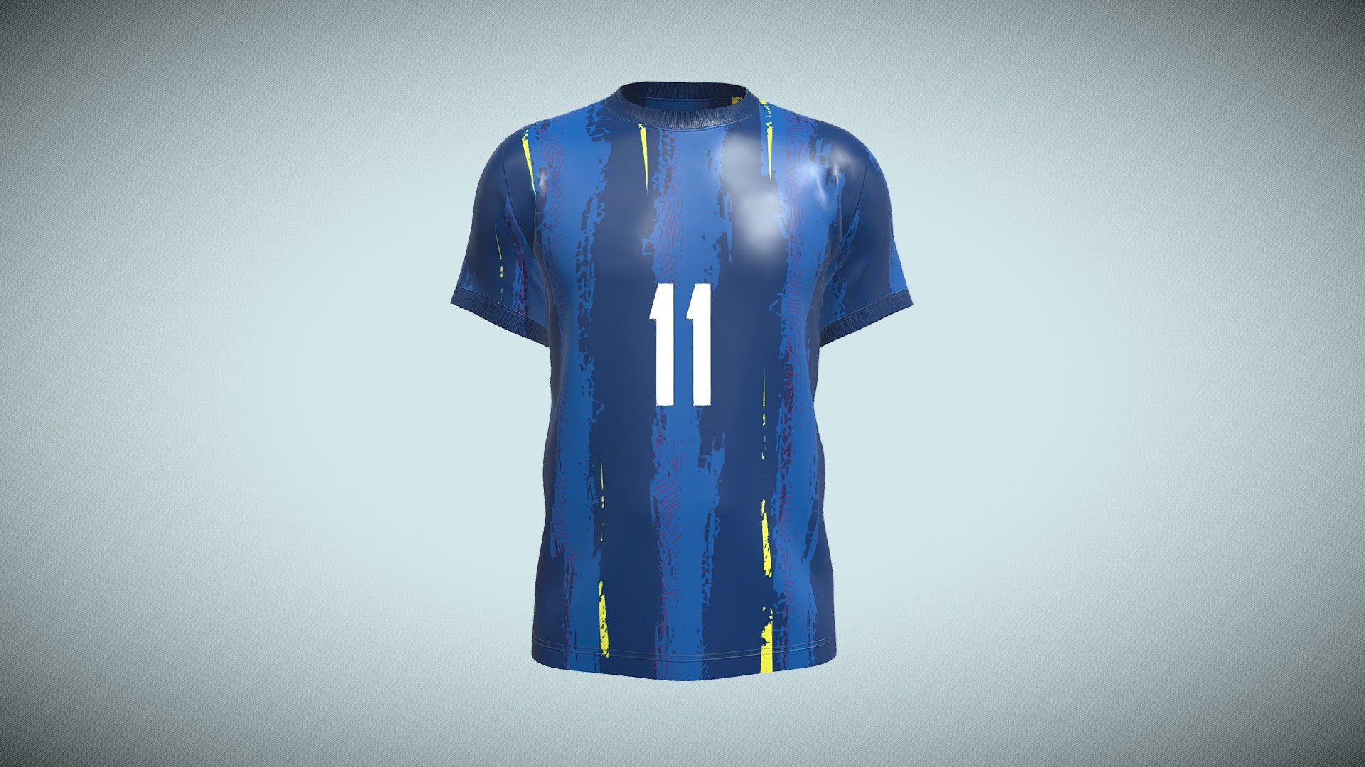 Soccer Football cobalt Blue Jersey Player-11 | 3D model