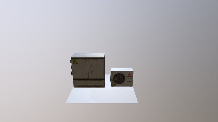 Electrical Box And AC Unit 3D Model